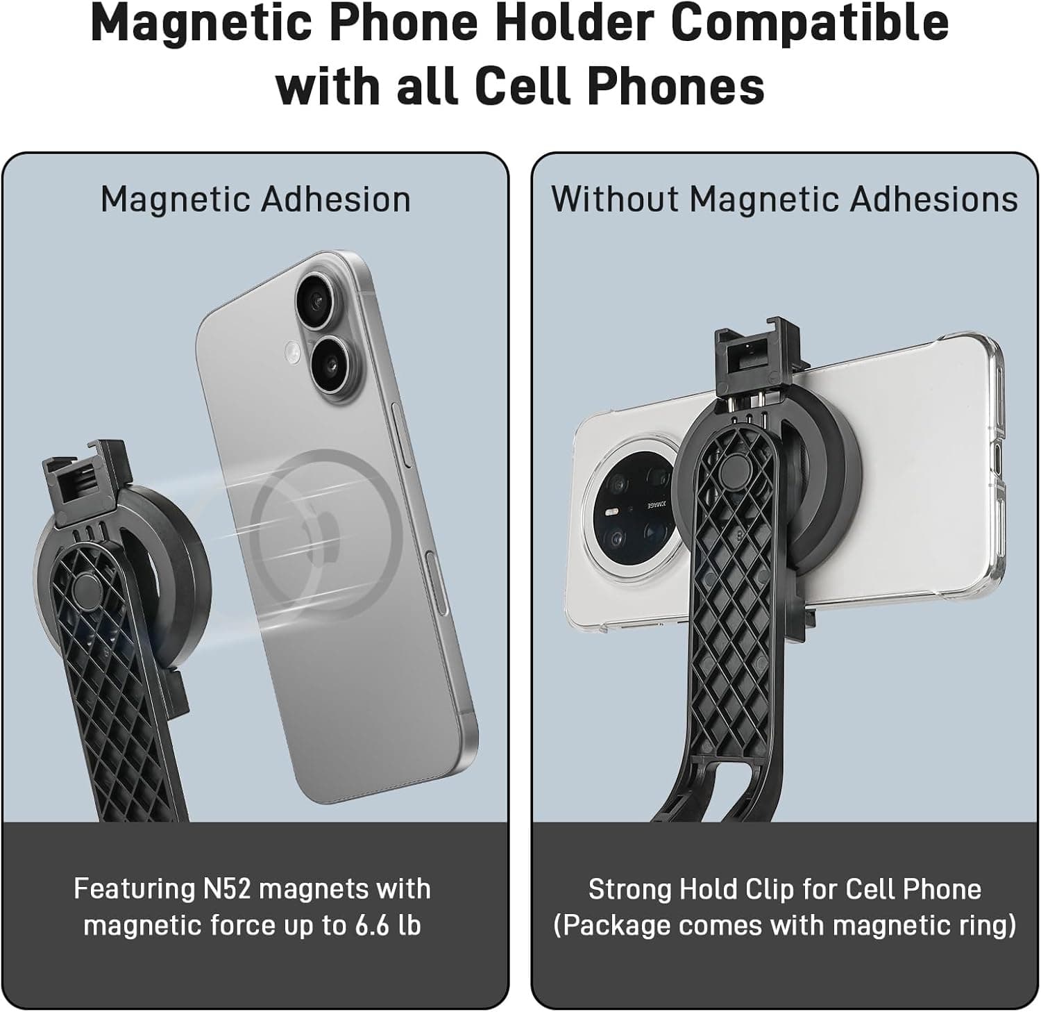 P135 Magnetic Selfie Stick MagSafe Tripod 4.5 Feet With Detachable Remote view 4