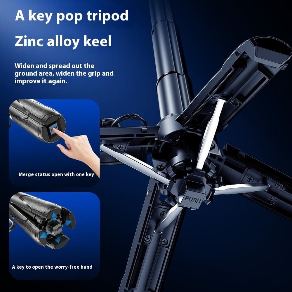 P15T Mini Portable Selfie Stick Bluetooth Compatible Tripod Stand with Zoom Adjustment view 3