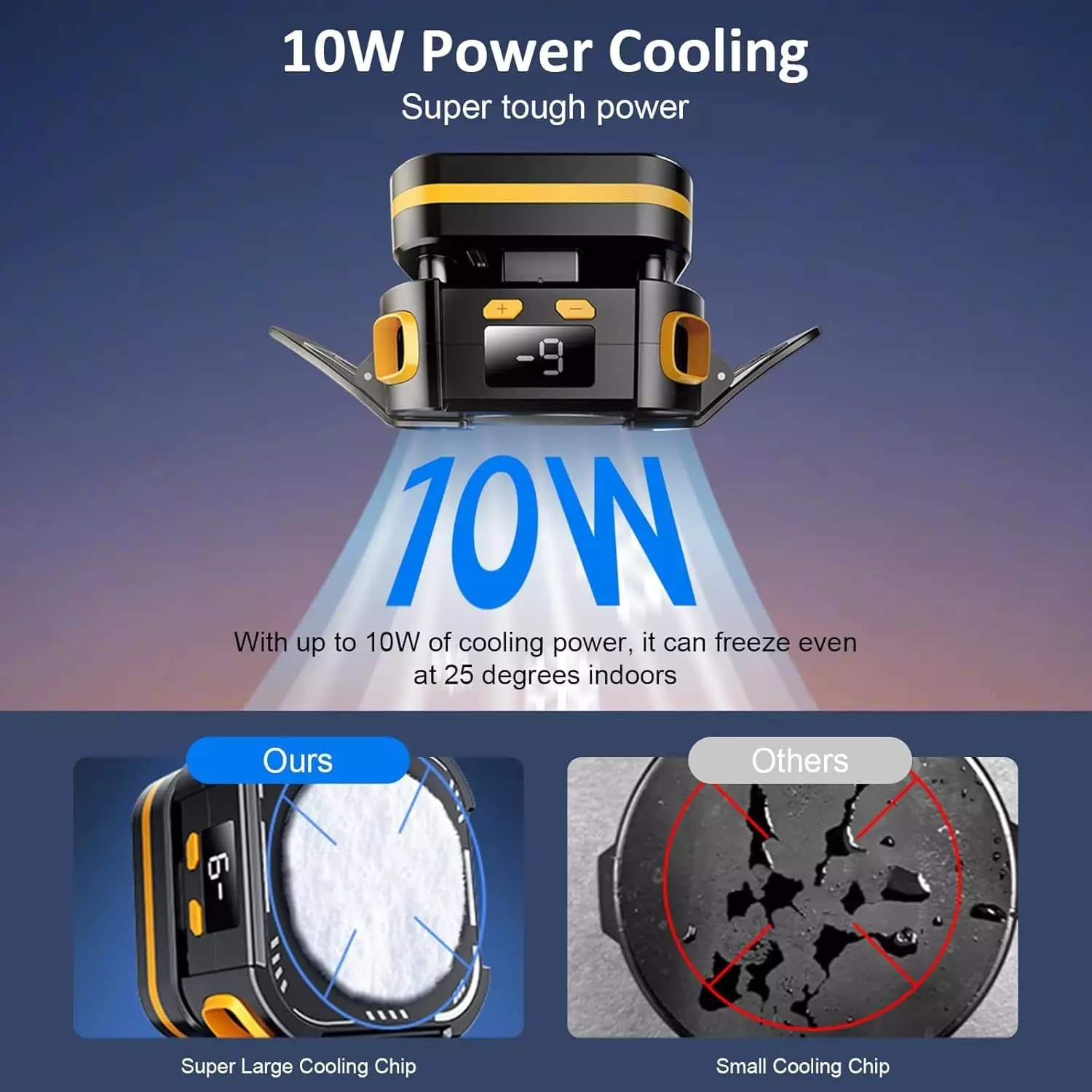 P70 Magnetic Phone Cooler Cordless Semiconductor Cooling Chip view 2