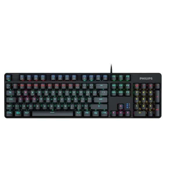 PHILIPS G401 Gaming Mechanical Blue Switch Keyboard Wired USB Full Mixed Light view 3