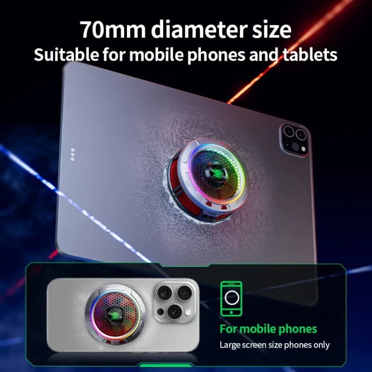 PLEXTONE EX3 Pro Magnetic Flat Panel Radiator 36W High Power Semiconductor Refrigeration Mobile Phone Cooling Fan RGB Light view 3