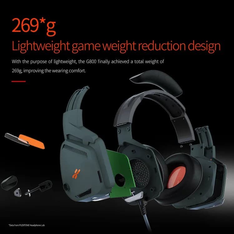 Plextone G800 Extra Bass Gaming Headphone With Mic view 3