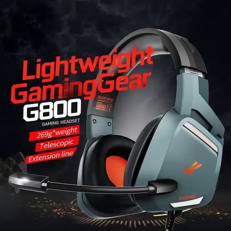 Plextone G800 Extra Bass Gaming Headphone With Mic view 1
