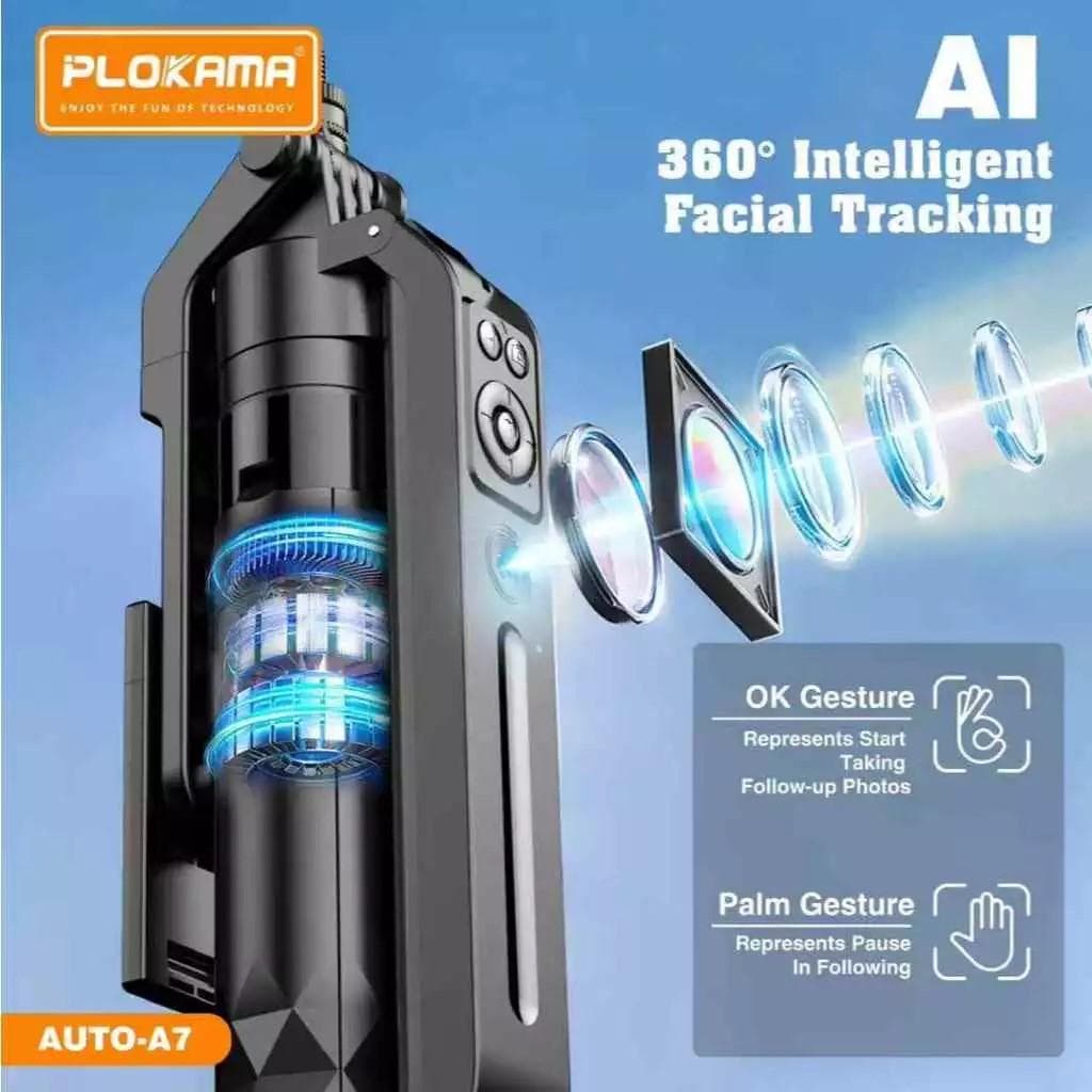 PLOKAMA A7 AI Auto Face Tracking Tripod 1.8M With Remote view 2