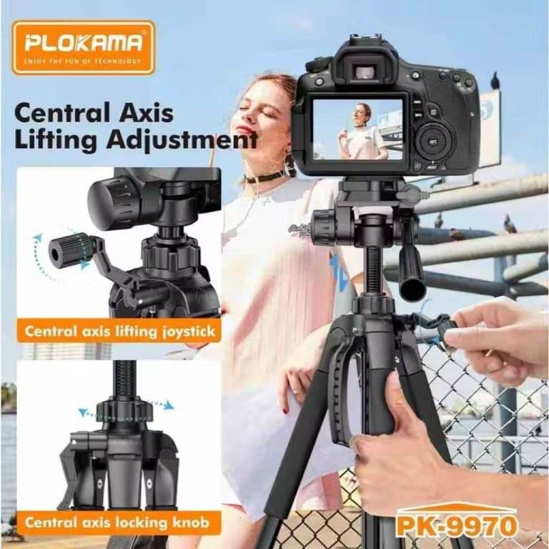 PLOKAMA PK 9970 Professional Tripod For DSLR Camera Mobile view 2