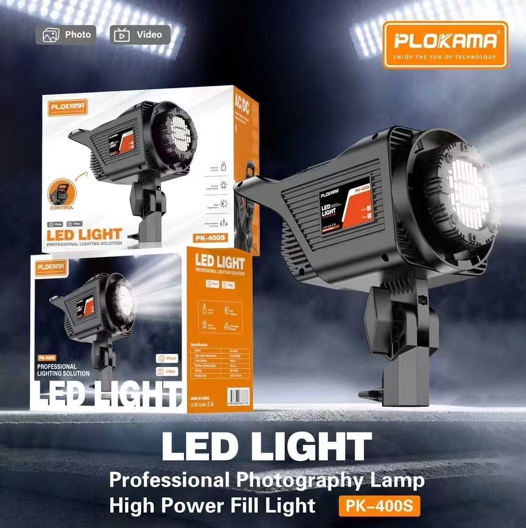 PLOKAMA PK400S Studio Light With 2.8M Tripod Softball Diffuser & Umbrella view 6