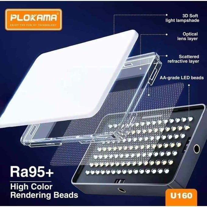 PLOKAMA U160 360° Rotating Professional LED Video Light view 2