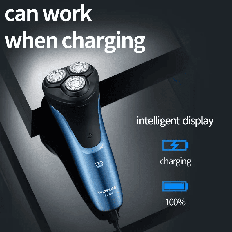 POREE  PS197 Triple Blade Rechargeable Electric Shaver view 4