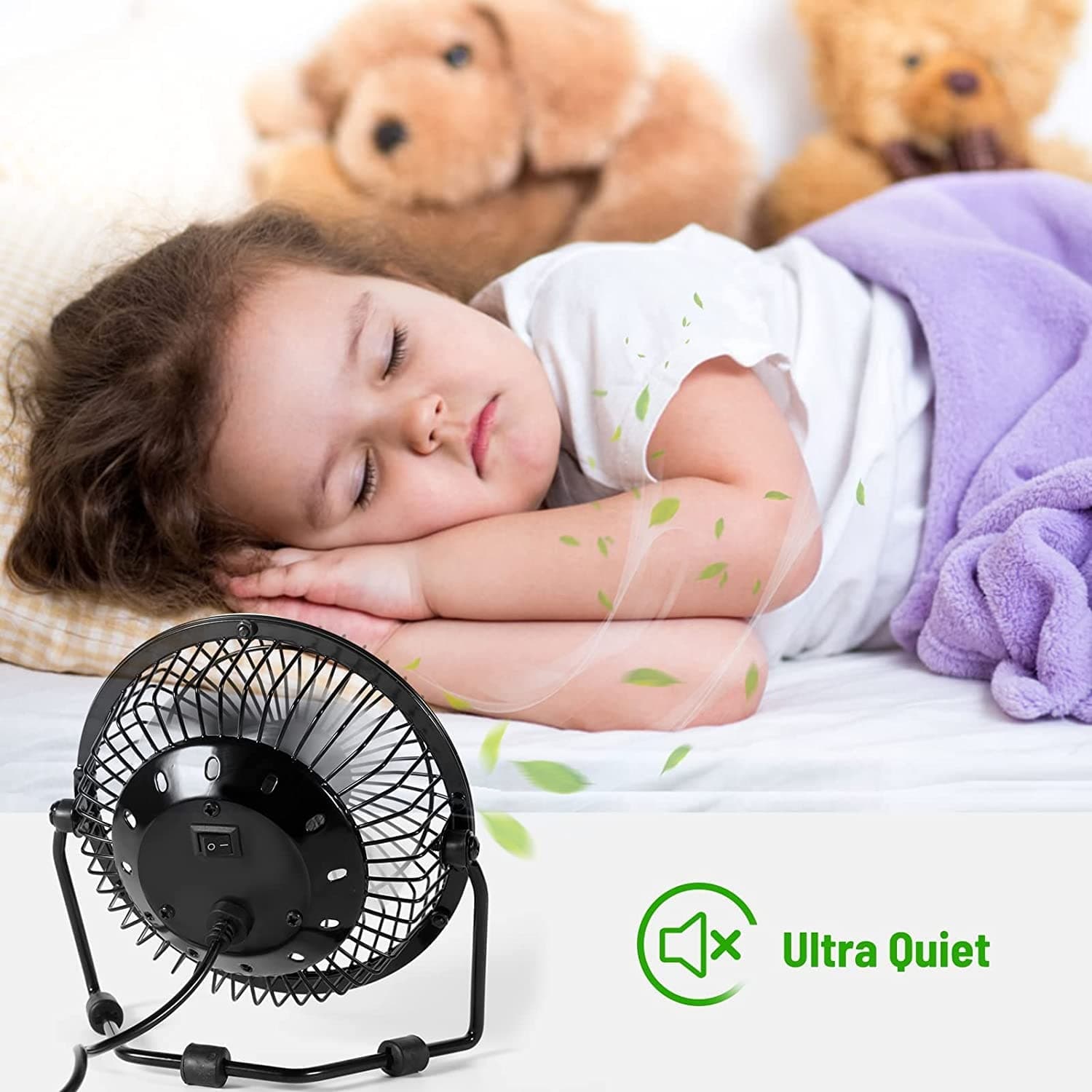 Portable Desktop High-Velocity Fan With Quiet Operation USB Powered view 3