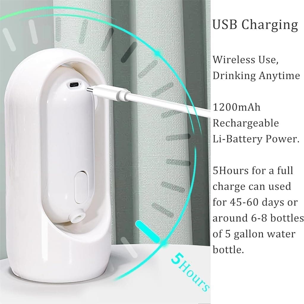 Portable Electric Jar Water Pump Type C USB Rechargeable Foldable Water Dispenser view 3