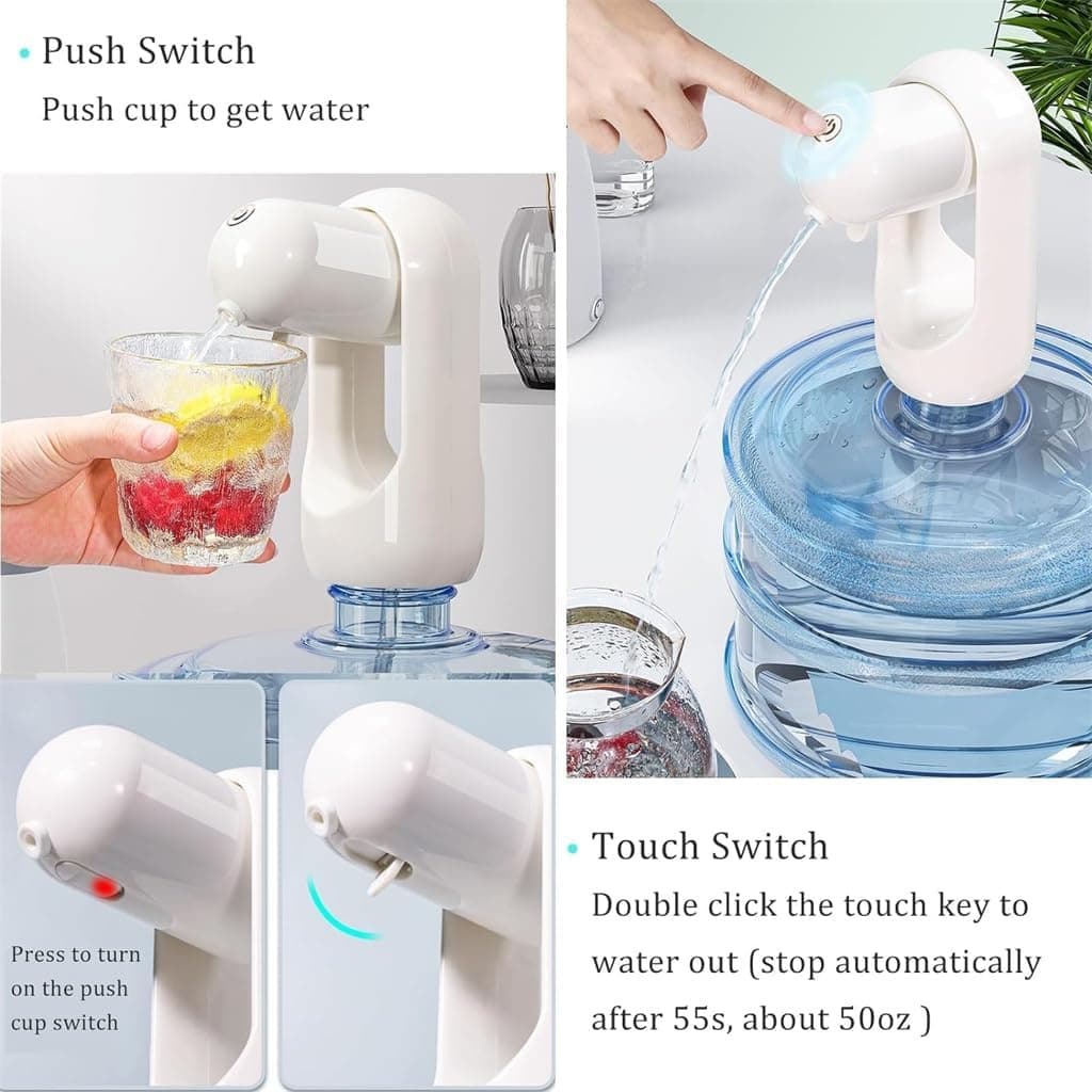 Portable Electric Jar Water Pump Type C USB Rechargeable Foldable Water Dispenser view 2