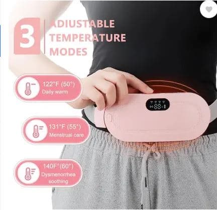 Portable Period Belt Heat Pad Menstrual Relief Pad With 3 Heat Levels And 3 Vibration Massage Modes view 4