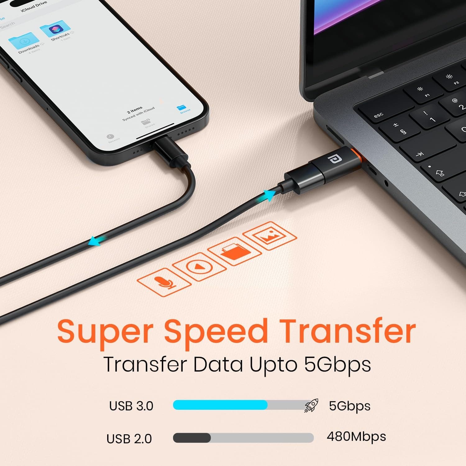 Portronics Bridge Y USB 3.0 to Type-C OTG Adapter view 3