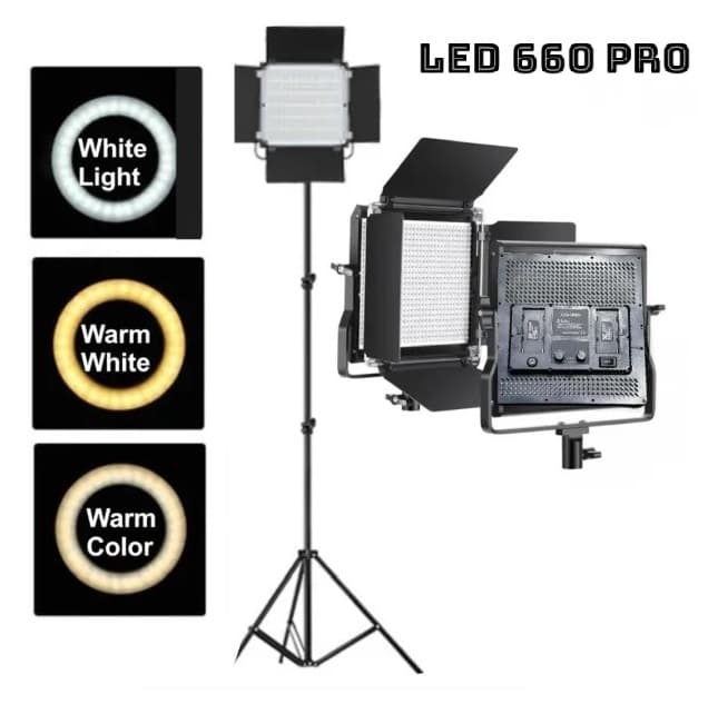 Pro Led 660 Pro Professional Studio Photo & Video Light Kit view 2