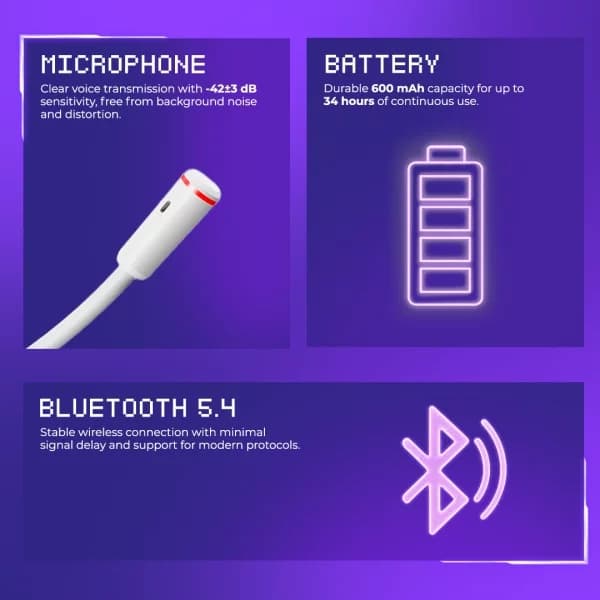 Proove Gaming Bliss (APP) Wireless Over-Ear Headset – Bluetooth 5.4 High-Fidelity Gaming Headphone view 5
