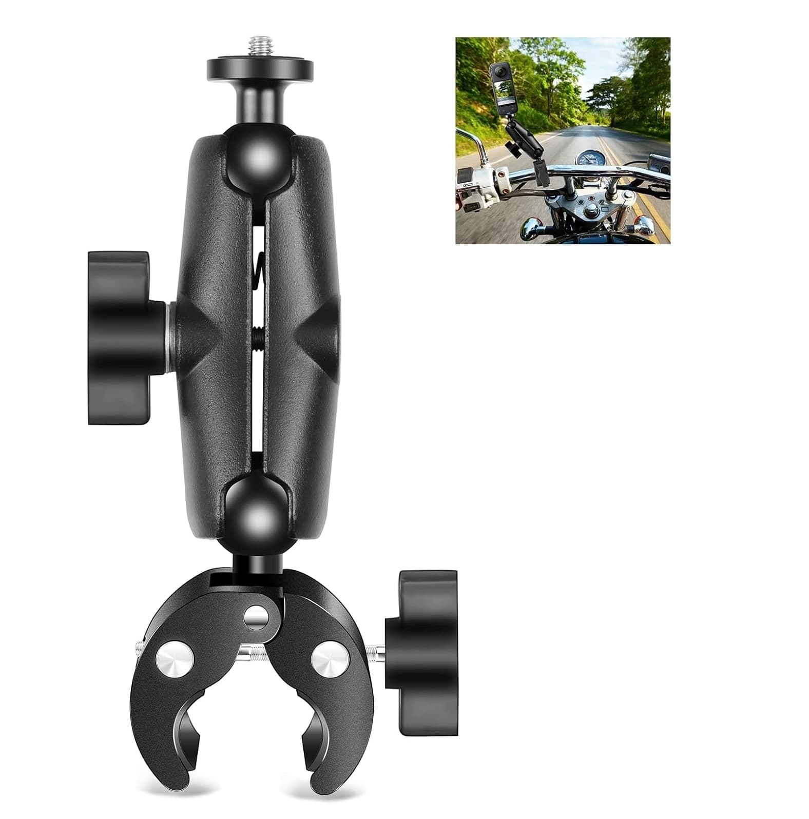 PULUZ Motorcycle Handlebar Crab Super Clamp Camera Mount Holder For GoPro view 1
