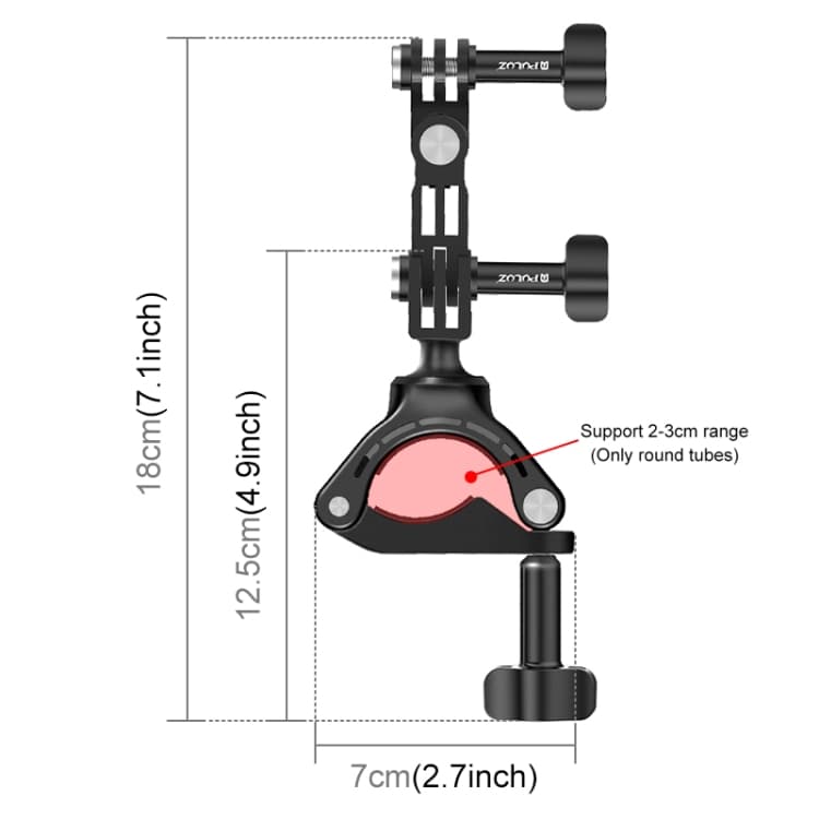 PULUZ PU858 Bike Cycling Bracket Mount With Phone Clamp For Phone & Sports Camera view 5