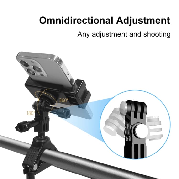 PULUZ PU858 Bike Cycling Bracket Mount With Phone Clamp For Phone & Sports Camera view 4