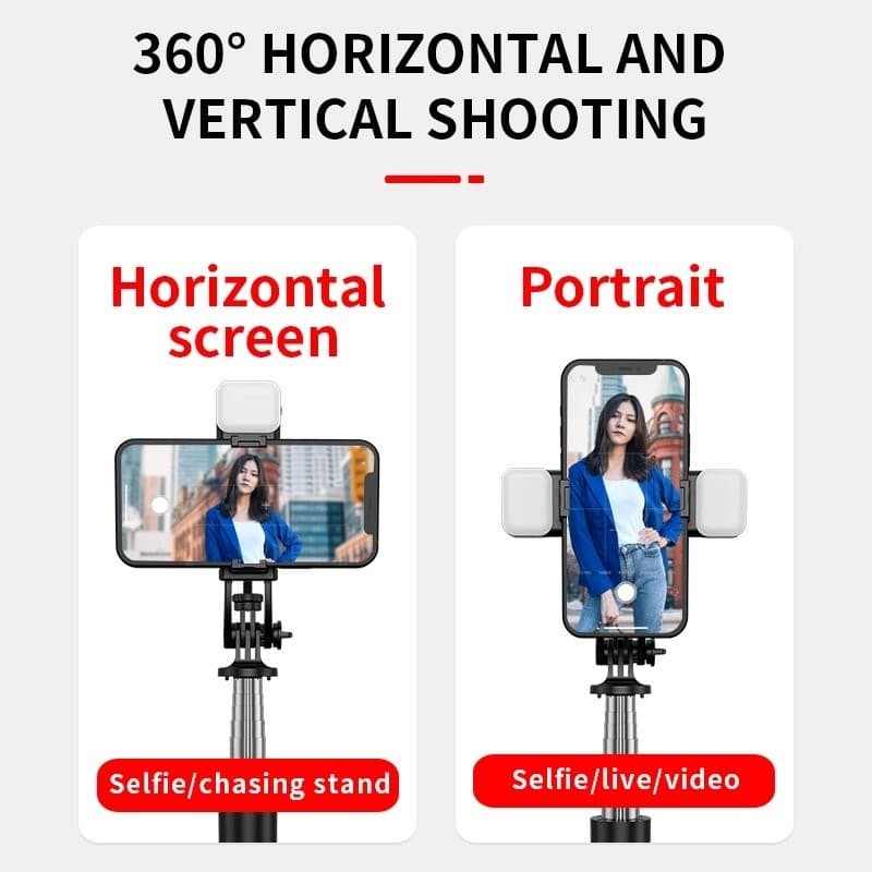Q05 1580mm Retractable Selfie Tripod With Wireless BT Remote view 2