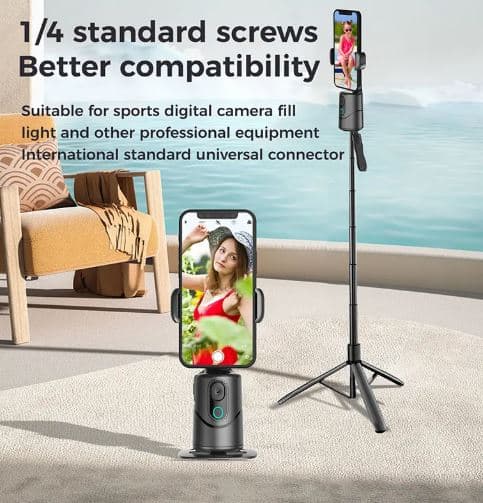 Q12 360 Degree Rotation Panoramic Face Tracking AI Intelligent Mobile Stand view 4