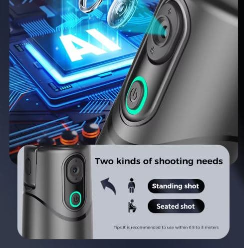 Q12 360 Degree Rotation Panoramic Face Tracking AI Intelligent Mobile Stand view 2