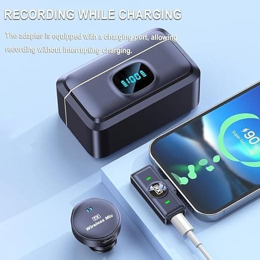 Q8 Wireless Microphone Lapel Mic Type C / iP view 4
