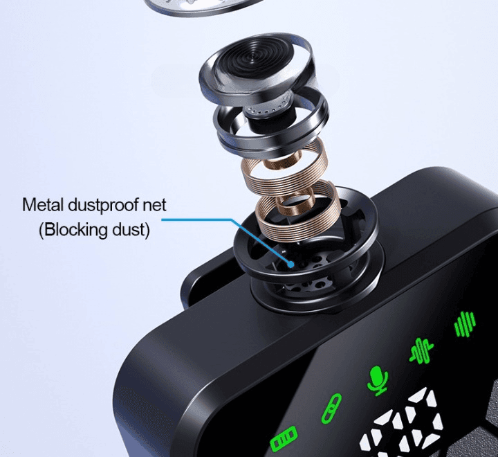 QY66 Dual Noise‑Cancelling Wireless Microphone LED Display 3‑in‑1 Receiver (iPhone / Type‑C / Camera) view 6