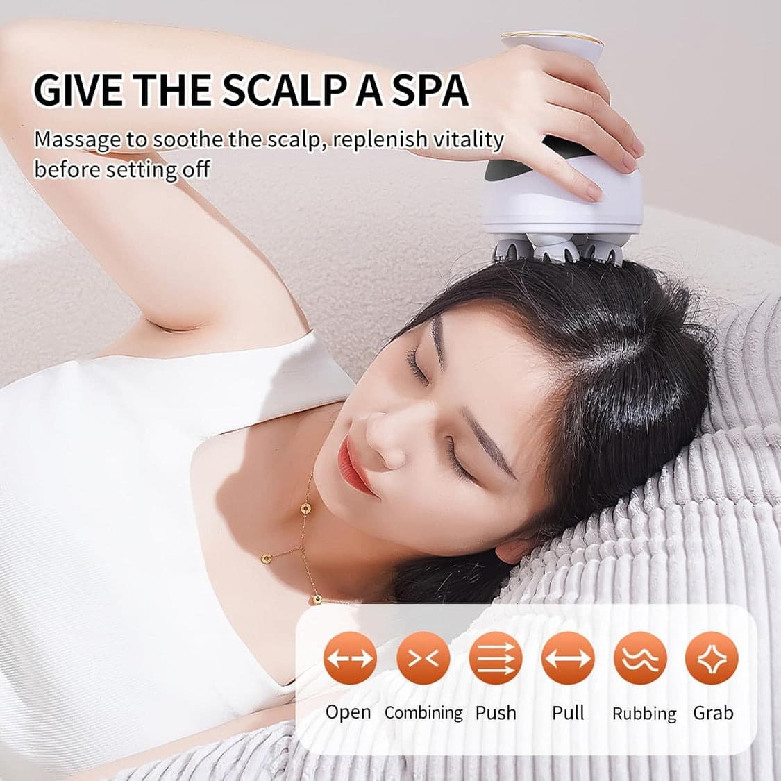 Rechargeable Deep Kneading Scalp Massager 3D Head Massager view 2
