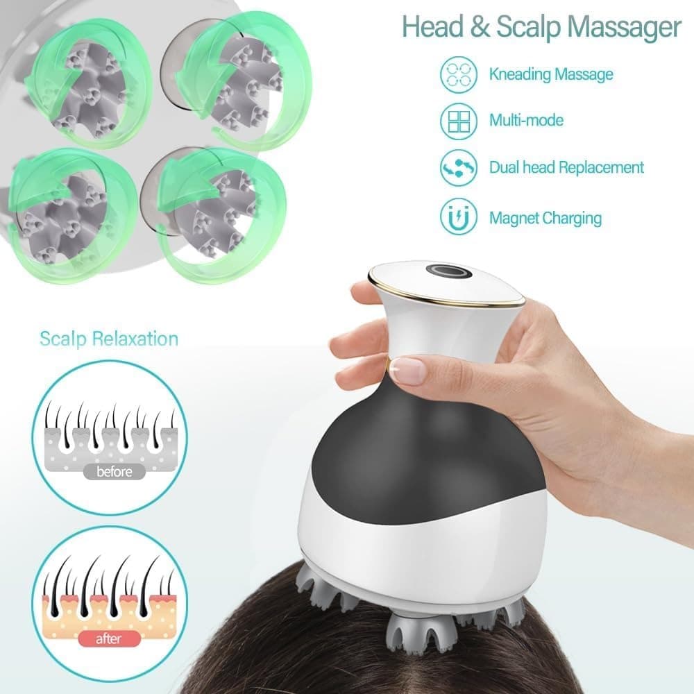 Rechargeable Deep Kneading Scalp Massager 3D Head Massager view 4