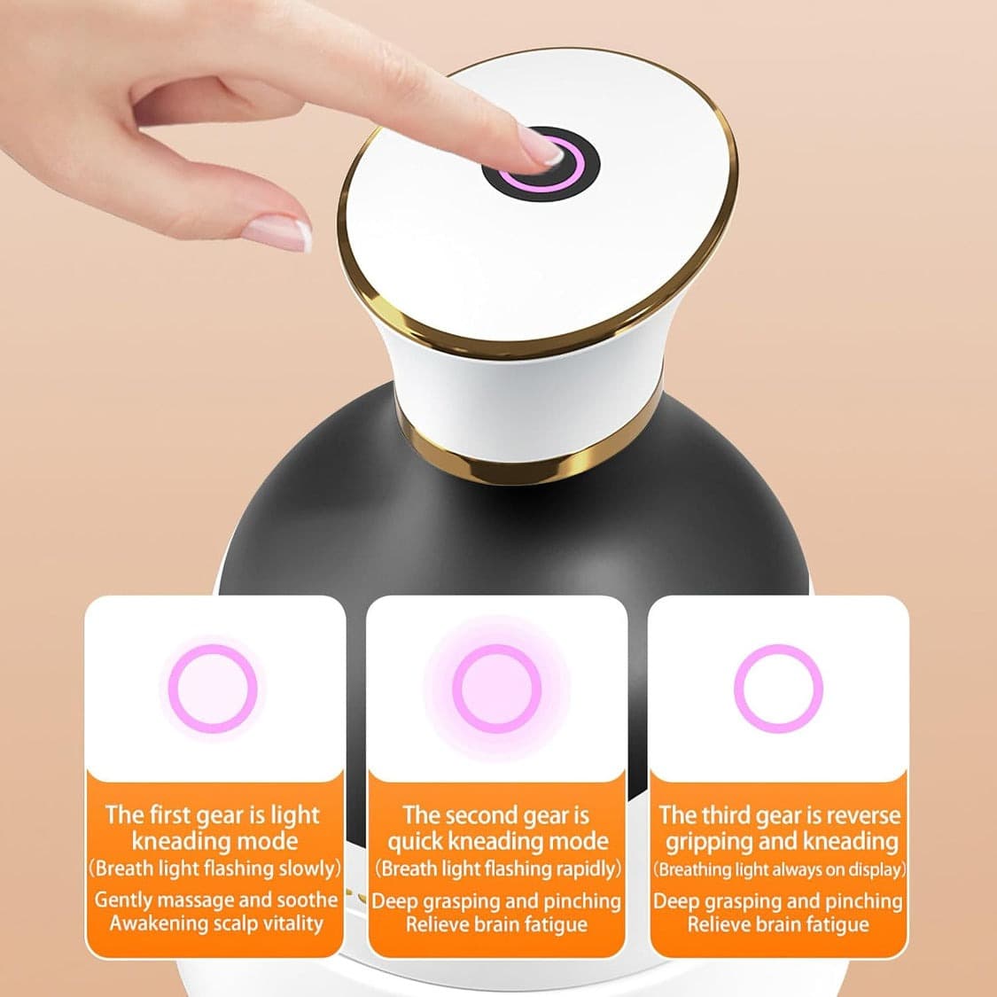 Rechargeable Deep Kneading Scalp Massager 3D Head Massager view 3