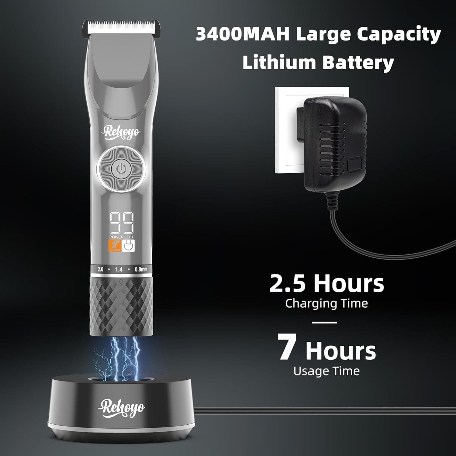 REHOYO Adjustable Professional Beard Trimmer For Men view 2