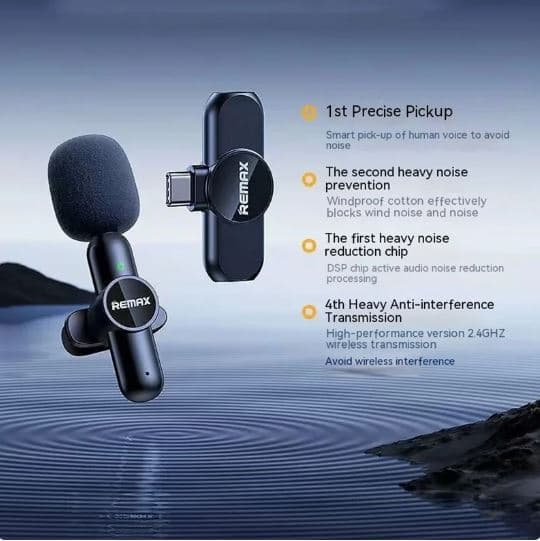 Remax K10 Creative Lifestyle Ryusic Series Double Mic Steam Wireless Microphone view 3