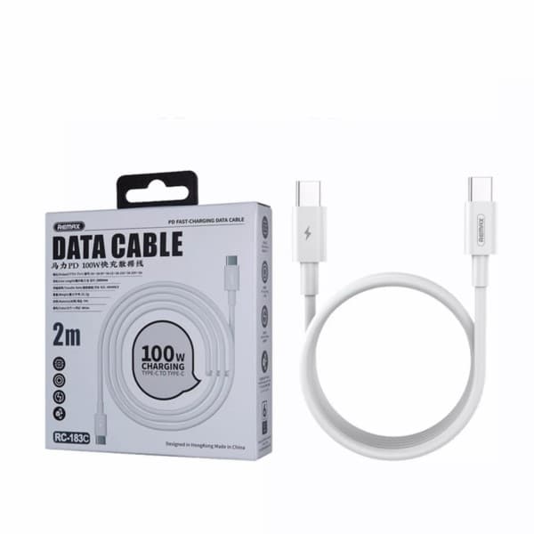 Remax RC 183C 2 Meter 100W Type C To C PD Fast Charging Data Cable view 3