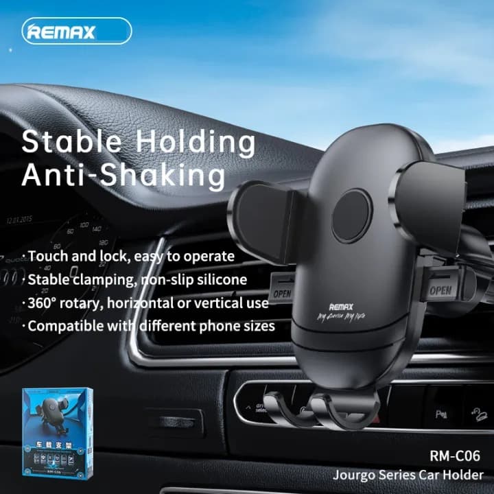 Remax RM-C06 Car Phone Holder 360° Rotating Universal Smartphone Mount For Cars view 2