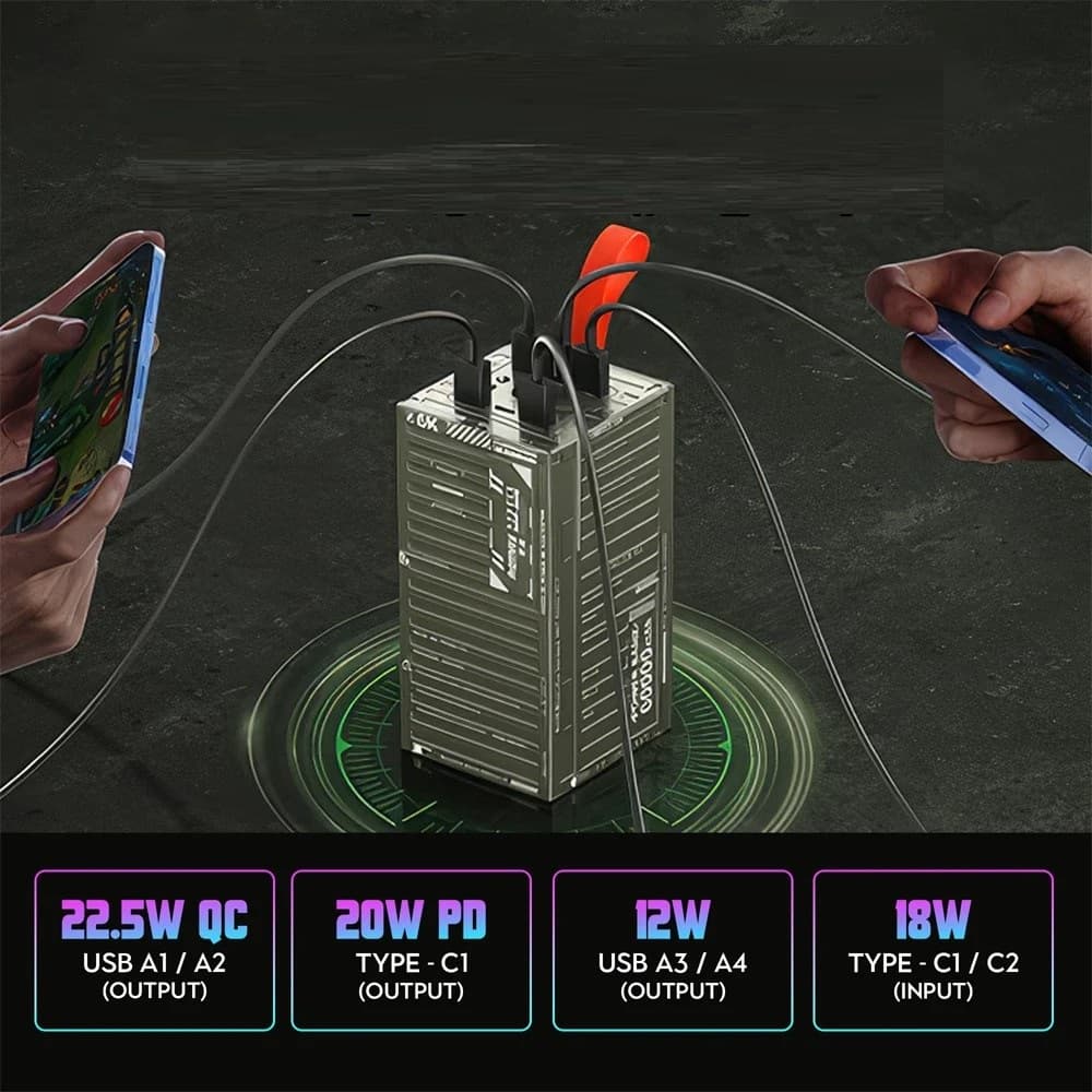 Remax RPP 609 60000mAh PD 20W+QC 22.5W Fast Charging Powerbank view 2