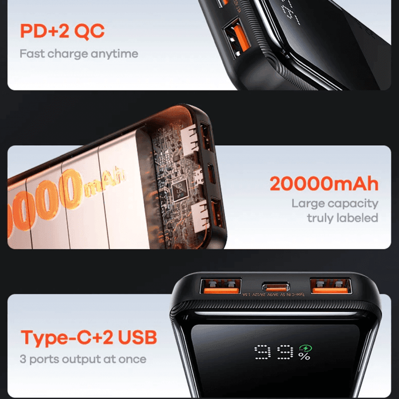 Remax RPP 623  20000mAh Powerbank 20W+22.5W PD+QC view 2