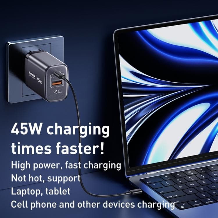 REMAX U2 AC67W GaN Fast Charger With Digital Display Dual USB & Type C Ports view 3