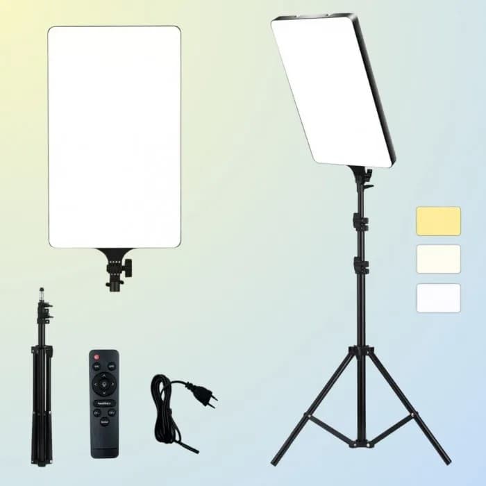 RL19 LED Video Panel Light With Tripod Stand And Remote view 1