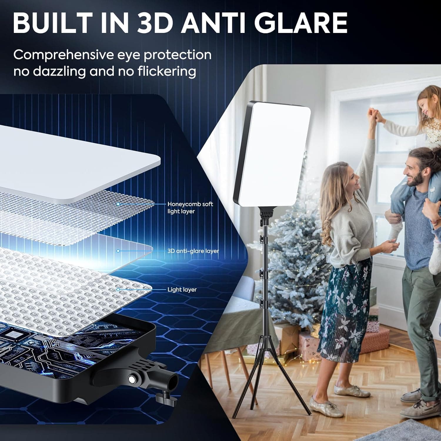RL24 LED Video Light Panel Light With Tripod Stand And Remote view 2