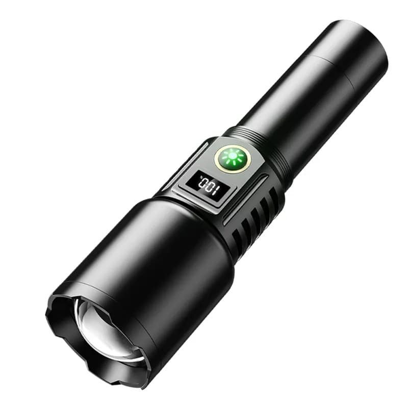 Ruilang P90 SX508 Multi Functional Waterproof Telescopic Flashlight With Digital Display Battery Indicator view 1
