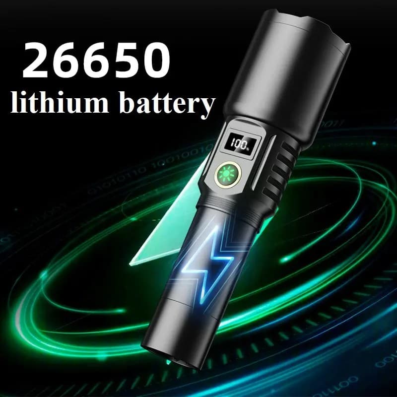 Ruilang P90 SX508 Multi Functional Waterproof Telescopic Flashlight With Digital Display Battery Indicator view 3