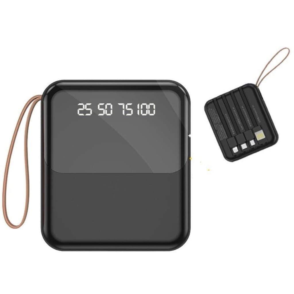 Sendem P301 10000mAh Power Bank With Built In Charging Cable LED Battery Percentage Indicator view 1