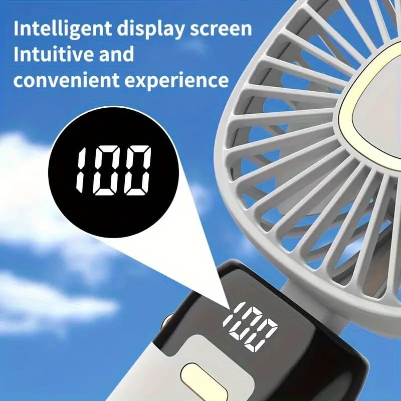 SF10 Handheld Mini Portable USB Rechargeable Fan With LED Display view 2