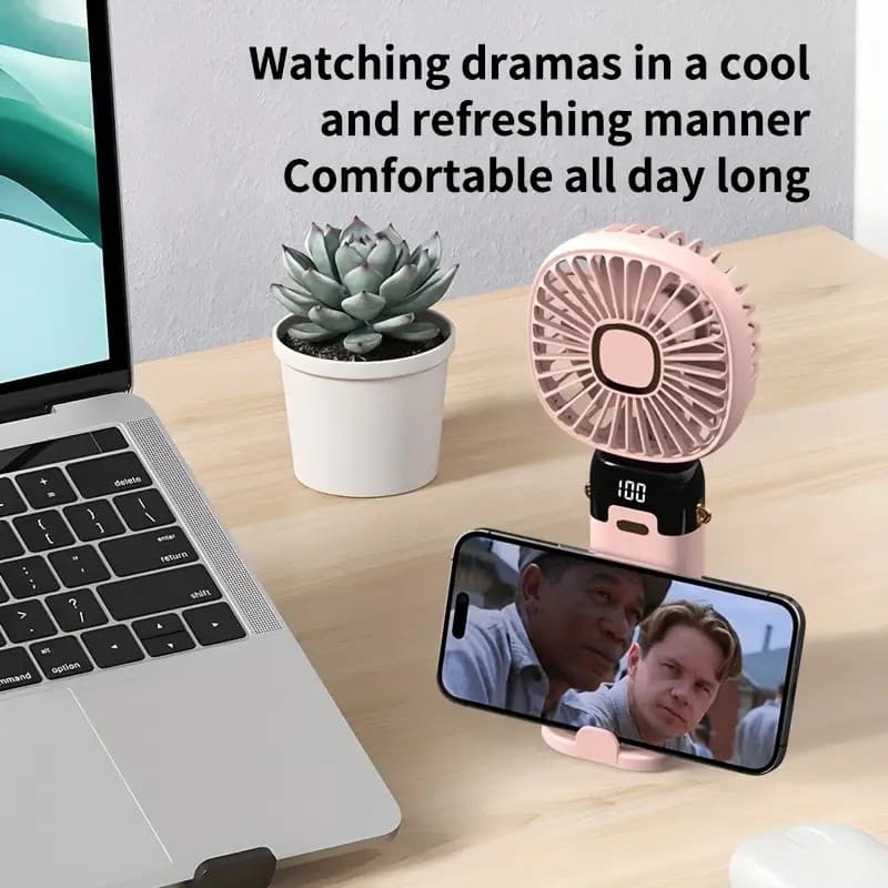 SF10 Handheld Mini Portable USB Rechargeable Fan With LED Display view 3