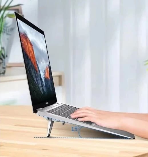 SG004 Metal Portable Laptop Stand Mini Notebook Riser & Heat Dissipation Holder view 2