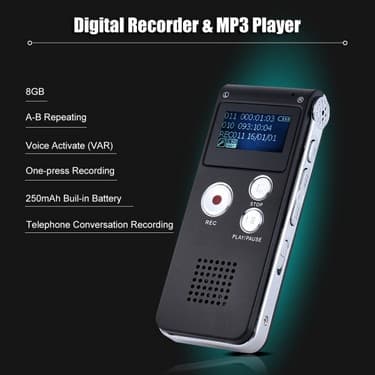 SK-012 8GB Voice Recorder USB Professional Dictaphone Digital Audio With WAV MP3 Player Record view 2