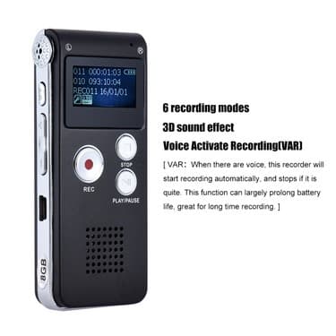SK-012 8GB Voice Recorder USB Professional Dictaphone Digital Audio With WAV MP3 Player Record view 4