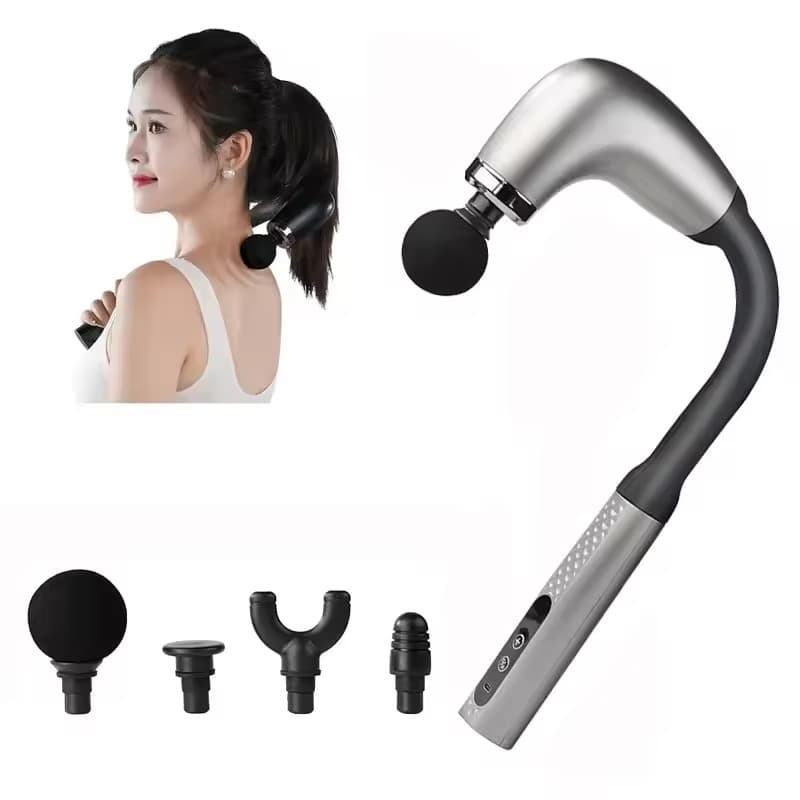 Smart Curved Hook Rechargeable Massage Gun view 1