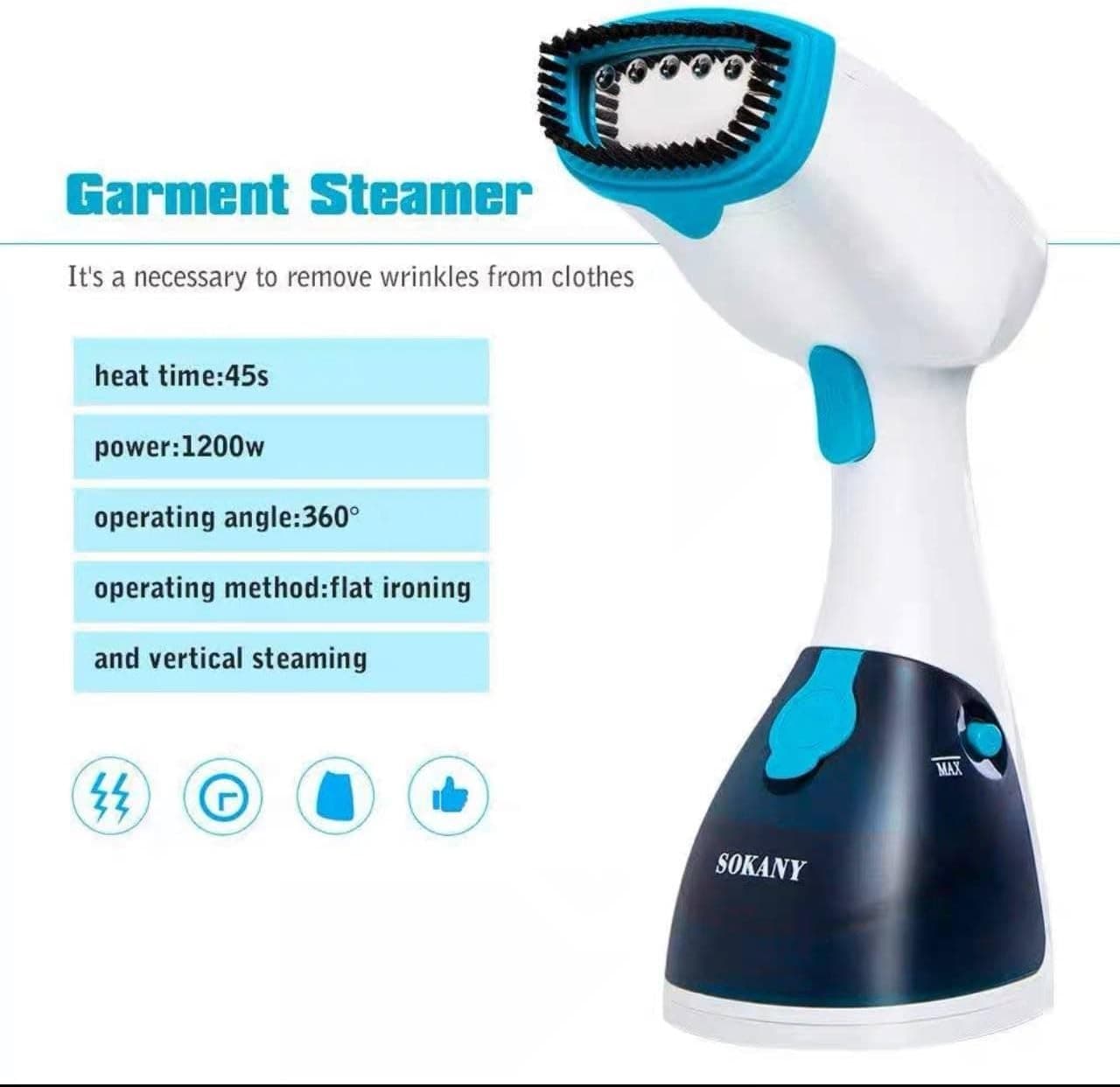 Sokany AJ-2205 Handheld Garment Steamer view 3