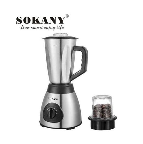 Sokany SK‑03012 Multi Purpose Blender 2‑in‑1 With Mill, 3 Speed Settings, 400 W, 1.5 L Stainless Steel view 2